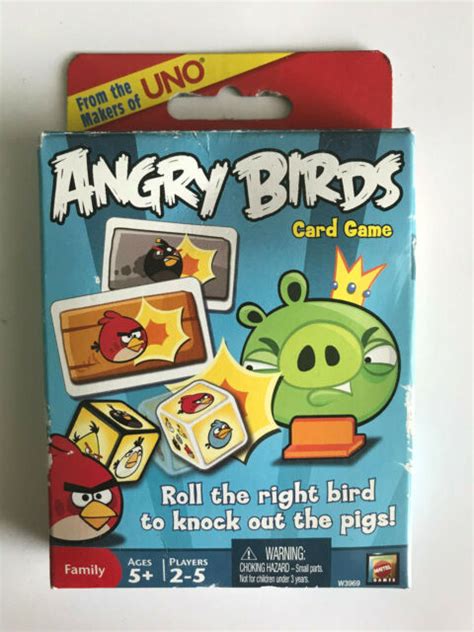 Angry Birds Card Game Uno Mattel Games Ages 5 Players 2 5 For Sale