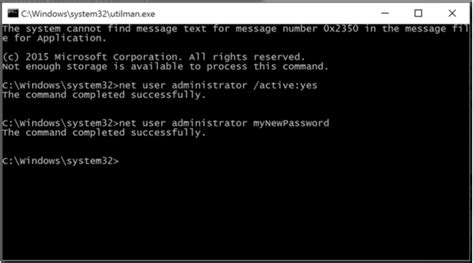 How To Activate Reset Windows 10 Administrator Account Password