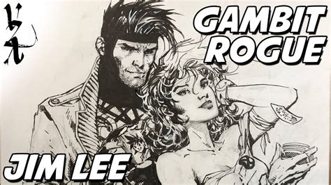 Jim Lee Drawing Gambit And Rogue Youtube