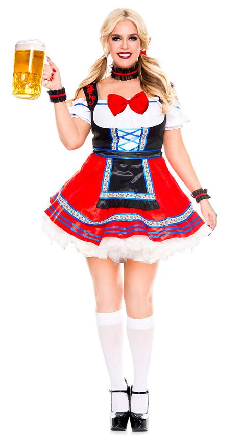 Plus Size Oktoberfest Beer Babe Costume Plus Size Sexy Beer Girl Costume