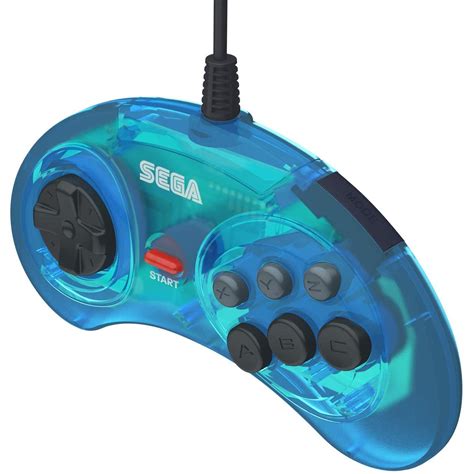 Controller Retro Bit Sega Md Mini 6 B Usb Blue Pc Emagro