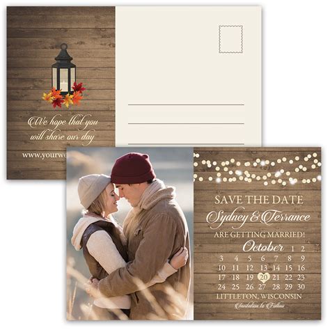 Simple Save The Date Wedding Date Post Cards Printed Engagement