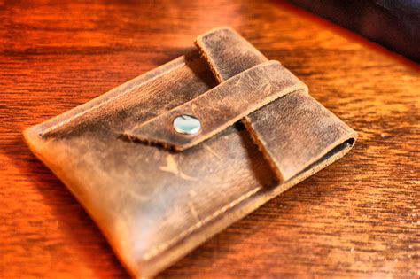 Engraved business card holders for men & women are the ideal way to carry your business cards. Divina Denuevo | Men's Leather Credit Card Wallet / Business Card Holder - Industrial "Pop Up ...