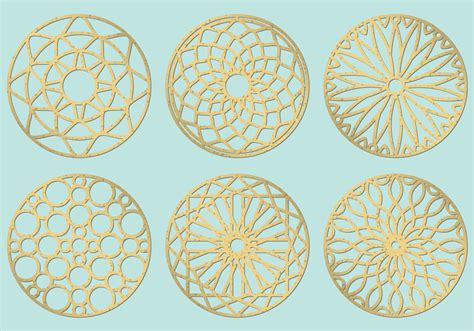 Laser Cut Template Circle Decorative Panel Flower Cut Template Paper