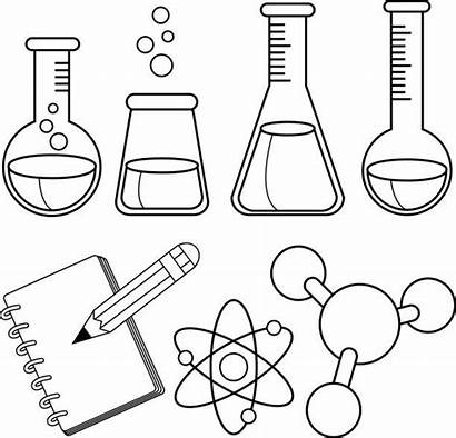 Science Coloring Pages Drawing Chemistry Tools Week