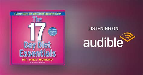 The 17 Day Diet Essentials By Dr Mike Moreno Md Audiobook