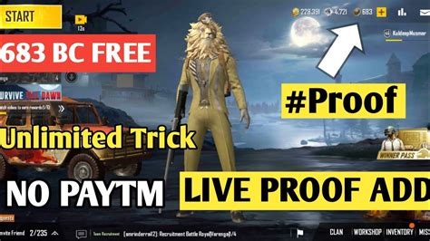 How To Get Free Bc In Pubg Lite Pubg Lite Free Bc Trick 2022 Youtube