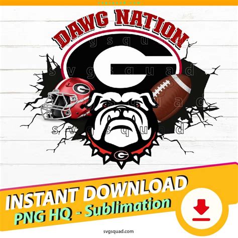 Dawg Nation Png Bulldogs Football Sublimation Design Pnggeorgia Bulldogs