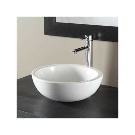 Vasque à poser asymétrique en céramique blanche brillante. Vasque a poser bol - Vasques salle de bains porcelaine blanche