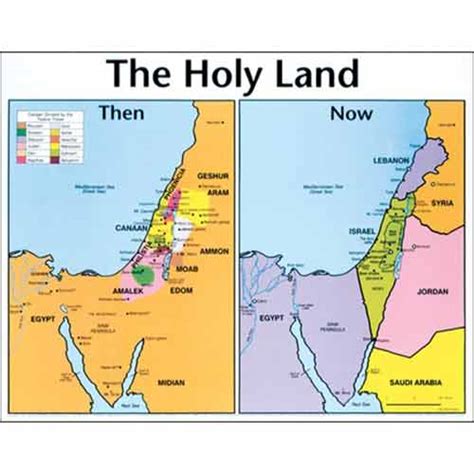 Large Map Of Holy Land