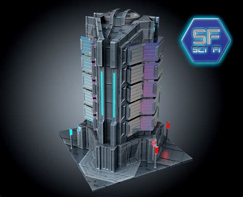 3d Sci Fi Futuristic Building Building Futuristic Architecture
