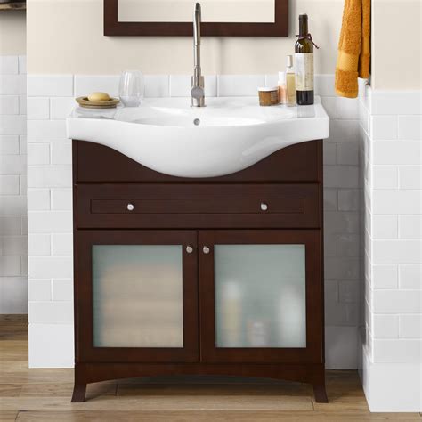 This black product provides more storage space in the bathroom and it can be located over the toilet. Adara 31" Space Saver Bathroom Vanity Cabinet Base in Dark ...