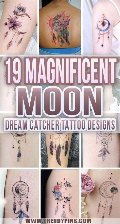 Magnificent Moon Dream Catcher Tattoo Designs Youll Be Obsessed With Dream Catcher Tattoo