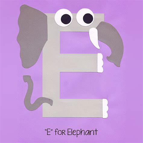 Alphabet Art Template Upper E Elephant Who Arted