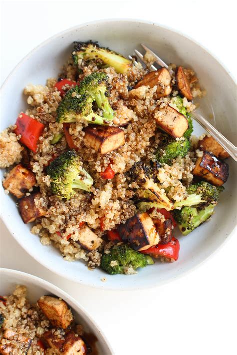 Balsamic Tofu Stir Fry With Quinoa And Broccoli The Wheatless Kitchen