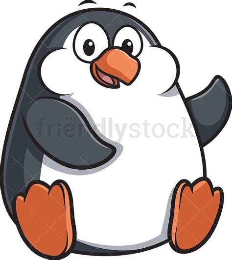 So, this is my best draw art style! Fat Penguin Cartoon Clipart Vector - FriendlyStock