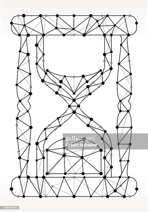 Hourglass Triangle Node Black And White Pattern High Res Vector Graphic