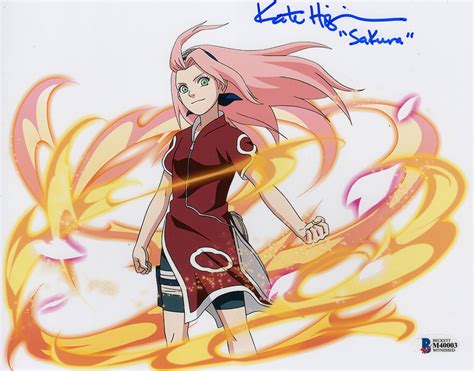 Lot Detail Kate Higgins Autograph Signed 8x10 Photo Naruto Sakura