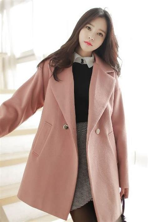 Latest Pink Pastel Coat Outfit Ideas Korean Fashion Pastel Korean Fashion Trends Korean