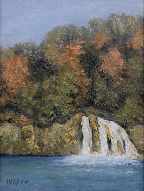 Waterfall By Rob Ingram 2017 Painting Waterfall Art