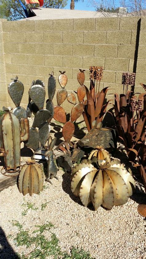 Comparison shop for outdoor metal flowers home in home. Variety of Metal Cactus yard art (Home & Garden) in ...