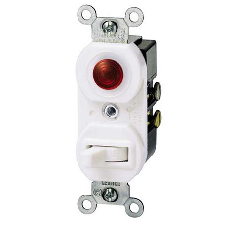 Leviton 5226 W Decora® Ac Duplex Combination Switch With Neon Pilot