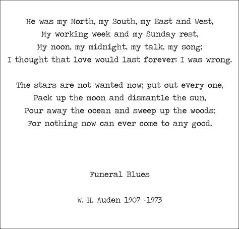 W H Auden Four Weddings Poem Stop All The Clocks Etsy Uk
