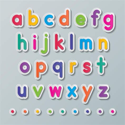 Vibrant Small Alphabet Letters