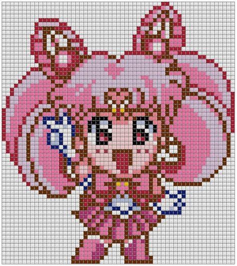 Sailor Chibi Moon Chibiusa Cross Stitch Pixel Pattern Manualidades De