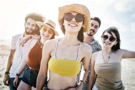 Beach Summer Holiday Sea People Concept Stock Photo Image Of Group