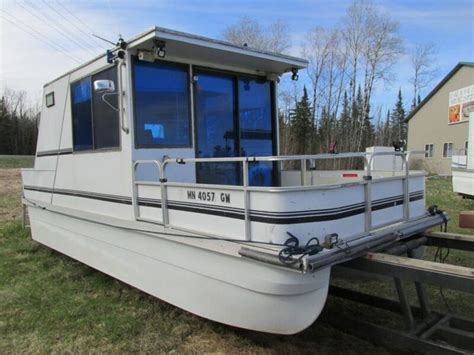 26 Lil Hobo Pontoon Houseboat With Two 25 Hp Motors And Trailer For