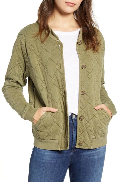 Lucky Brand Quilted Cotton Bomber Jacket Nordstrom