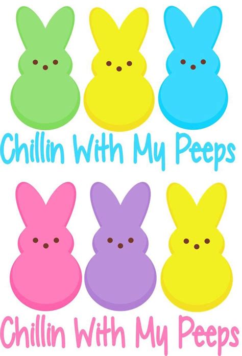 Chillin With My Peeps Iron On Transfer For Shirt Or Onesie Easter Easter Prints Easter Peeps