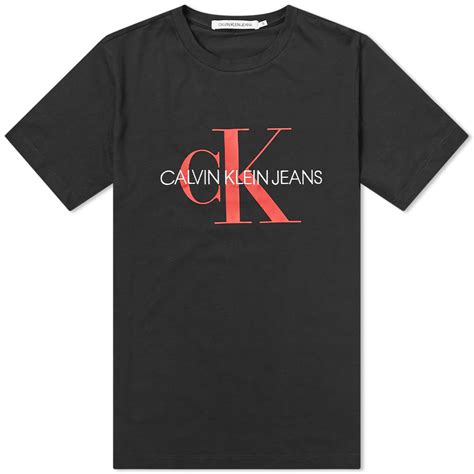 Calvin Klein Monogram Logo Tee Ck Black End Us