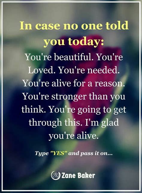 In Case No One Told You Today Told You So Stronger Than You Think