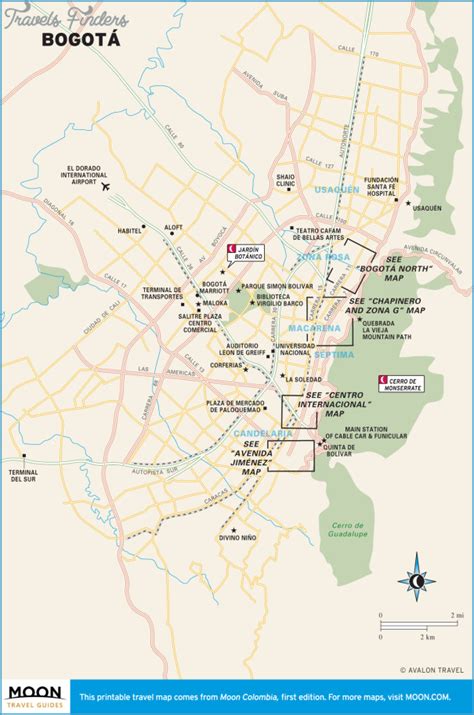 ) , colombia on map. Bogota Map - TravelsFinders.Com
