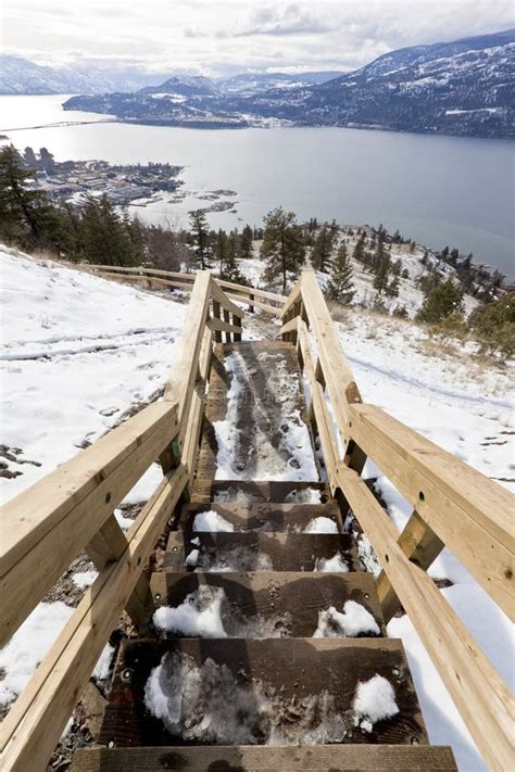 Stairway Down A Mountain Stock Image Image Of Snow Winter 29176351