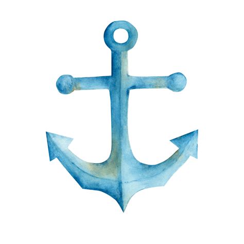 Nautical Anchor Hand Painted Summer Sea Element Watercolor Vintage
