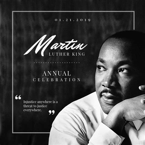 Copy Of Bandw Martin Luther King Day Flyer Square Postermywall