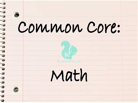 Common Core Math Randomfits