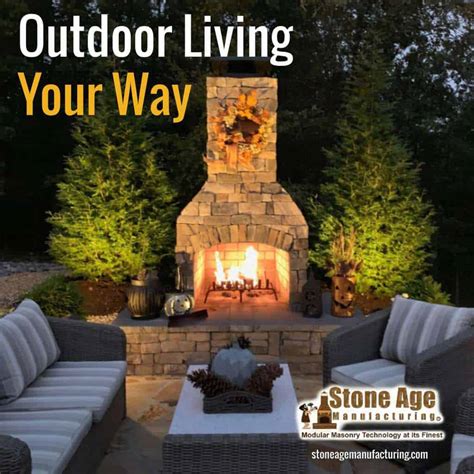 Contractor Series Outdoor Fireplace Arkansas Stone Age Manufacturing