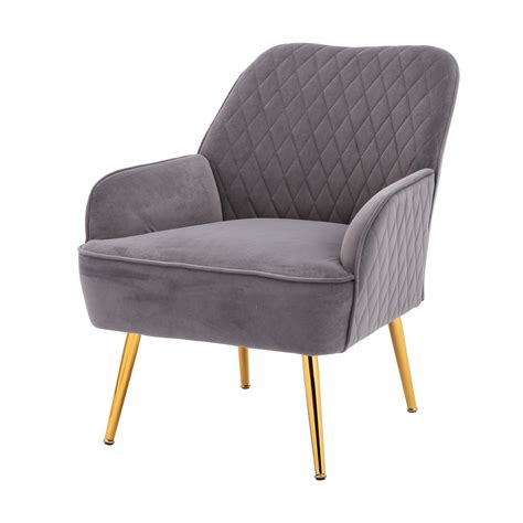 Modern Accent Chair Soft Velvet Sofa Ergonomics Leisure Luxury Seat