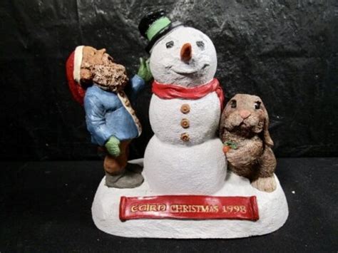 Tom Clark Gnome Cairn 1998 Christmas With Rabbit Large Figure