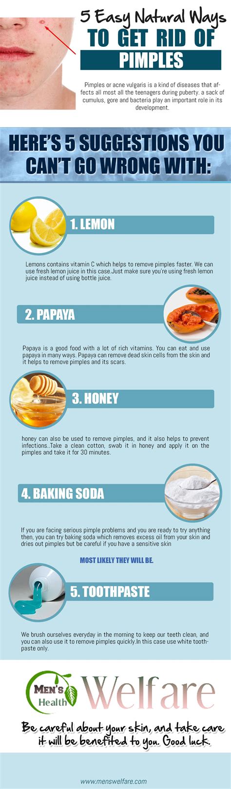 8 Easy Natural Ways To Get Rid Of Pimples With Infographic Mens