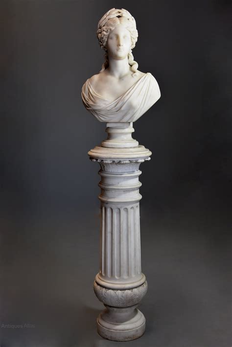 Antiques Atlas Life Size Signed Marble Bust On Stand Of Ceres