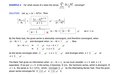 Solved Example 2 For What Values Of X Does The Series X 4