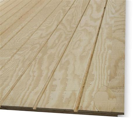 Natural Wood Plywood Panel Siding Common 0594 In X 48