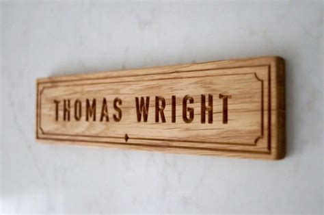 Engraved Wooden Door Name Plates