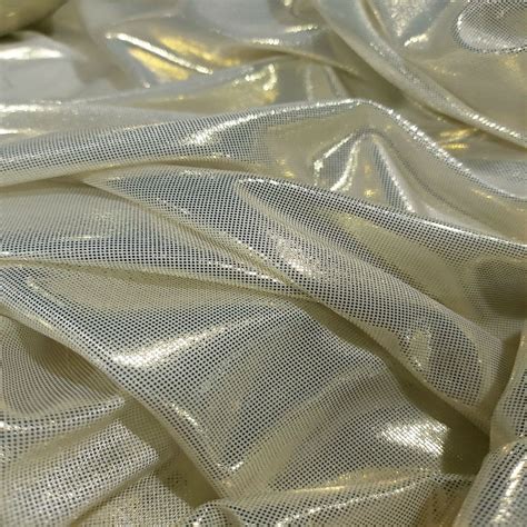 Whitegold Metallic Microdot Fabric Fabric Uk