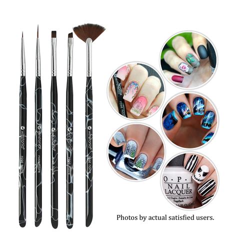 5pcs Nail Art Liner Striping Brush For Manicure Drawing Fine Etsy